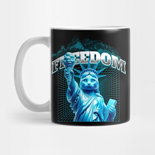 liberty statue parody cat Mug